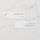 Flamingo Ocean-Seite Text dünn Mini Visitenkarte (Vorne/Hinten)