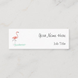 Flamingo Ocean-Seite Text dünn Mini Visitenkarte