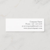 Flamingo Ocean-Seite Text dünn Mini Visitenkarte (Rückseite)