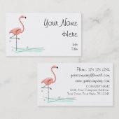 Flamingo Ocean-Seitentext Visitenkarte (Vorne/Hinten)