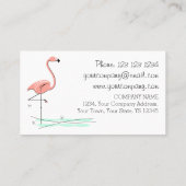 Flamingo Ocean-Seitentext Visitenkarte (Rückseite)