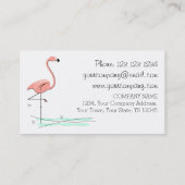 Flamingo Ocean-Seitentext Visitenkarte (Rückseite)