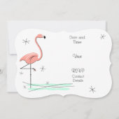 Flamingo Ocean Side 'You are welcome' Klammer Einladung (Rückseite)