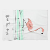 Flamingo Ocean Text Küchentuch (Horizontal)