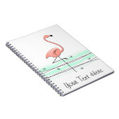 Flamingo Ocean Text Notebook Notizblock (Rechte Seite)