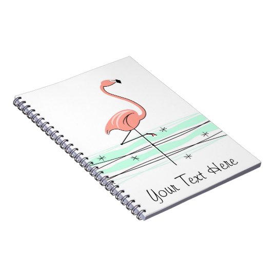 Flamingo Ocean Text Notebook Notizblock (Rechte Seite)