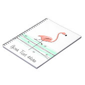 Flamingo Ocean Text Notebook Notizblock (Linke Seite)