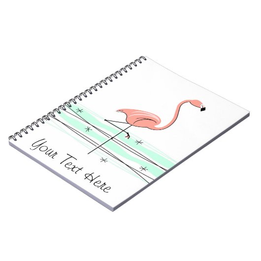 Flamingo Ocean Text Notebook Notizblock (Linke Seite)