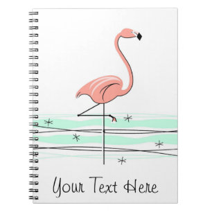 Flamingo Ocean Text Notebook Notizblock