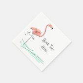 Flamingo Ocean Text-Papierservietten Serviette (Ecke)
