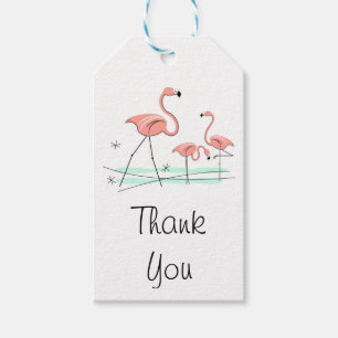 Flamingo Ocean Trio 2 Danke, dass Sie die Tags des Geschenkanhänger