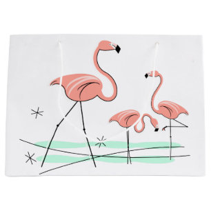 Flamingo Ocean Trio 2 Geschenktasche groß Große Geschenktüte