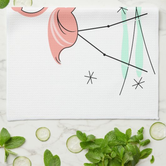 Flamingo Ocean Trio 2 Küchentücher (Gefaltet)