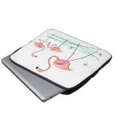 Flamingo Ocean Trio 2 Laptop-Ärmel Laptopschutzhülle (Vorne Knopf)