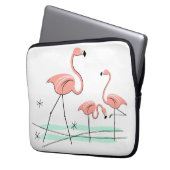 Flamingo Ocean Trio 2 Laptop-Ärmel Laptopschutzhülle (Vorderseite Links)