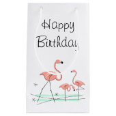 Flamingo Ocean Trio 2 Text Geschenktasche klein Kleine Geschenktüte (Vorderseite)