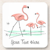 Flamingo Ocean Trio 2 Text Untersetzer aus Kunstst (Vorderseite)