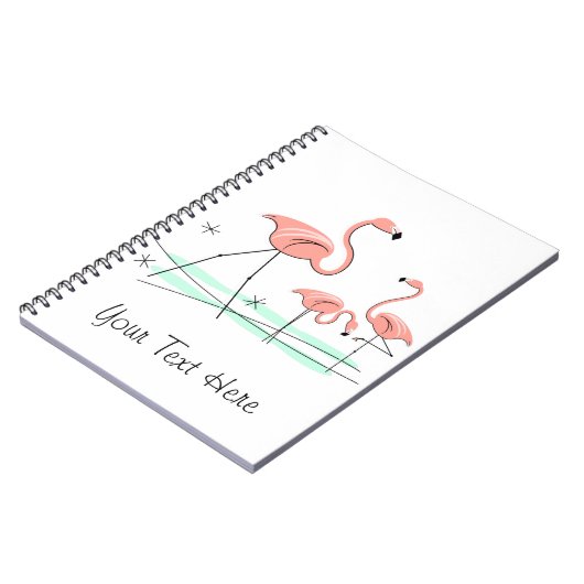 Flamingo Ocean Trio 2 Textheft Notizblock (Linke Seite)