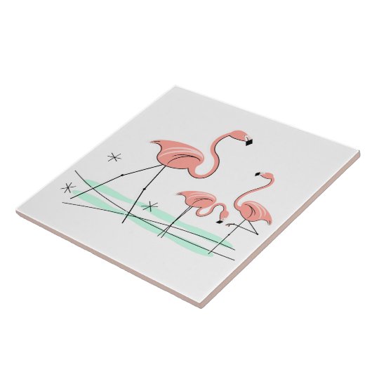 Flamingo Ocean Trio 2 tile Fliese (Seite)