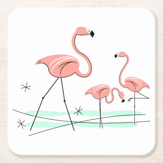 Flamingo Ocean Trio 2 Untersetzer (Vorderseite)