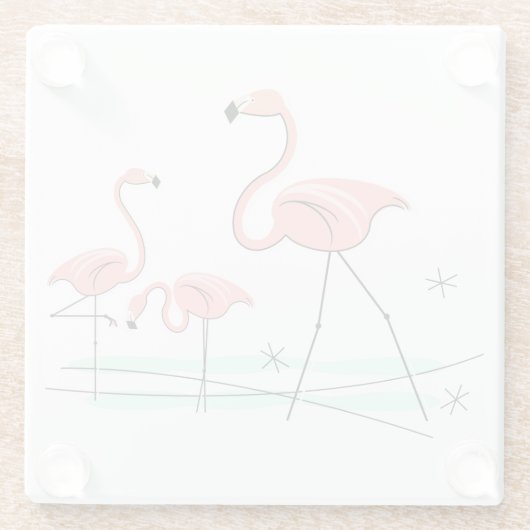 Flamingo Ocean Trio 2 Untersetzer Glas (Rückseite)