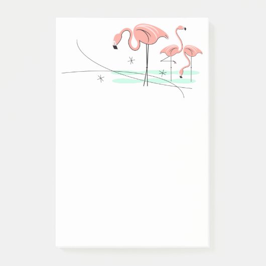 Flamingo Ocean Trio 3 Post-it Klebezettel (Vorderseite)