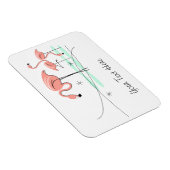 Flamingo Ocean Trio 3 Text-Magnet flexibel Magnet (Rechte Seite)
