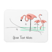 Flamingo Ocean Trio 3 Text-Magnet flexibel Magnet (Horizontal)