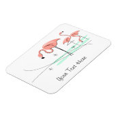 Flamingo Ocean Trio 3 Text-Magnet flexibel Magnet (Linke Seite)