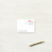 Flamingo Ocean Trio 3 "Text" Post-it Klebezettel (Auf Schreibtisch)