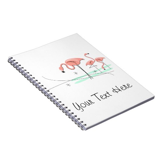 Flamingo Ocean Trio 3 Textheft Notizblock (Rechte Seite)