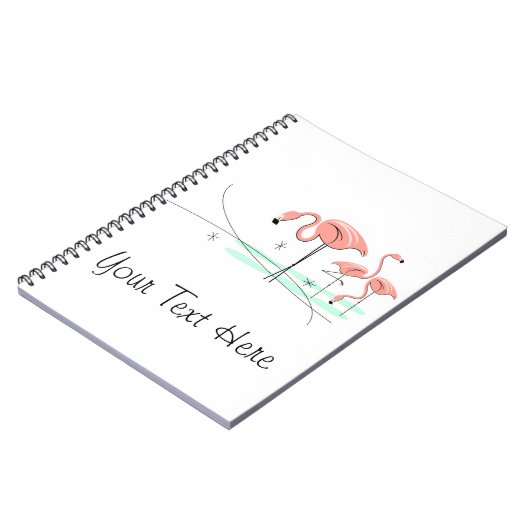 Flamingo Ocean Trio 3 Textheft Notizblock (Linke Seite)