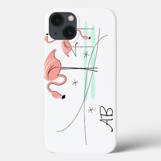 Flamingo Ocean Trio 3'Monogram' iPad Gehäuse Case-Mate iPhone Hülle (Rückseite)