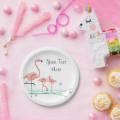 Flamingo Ocean Trio 4 Papierplatte Pappteller (Party)