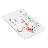 Flamingo Ocean Trio 4 Text Magnet flexibel (Rechte Seite)