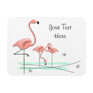 Flamingo Ocean Trio 4 Text Magnet flexibel