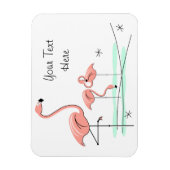 Flamingo Ocean Trio 4 Text Magnet flexibel (Vertikal)