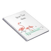 Flamingo Ocean Trio 4 Textheft Notizblock (Rechte Seite)