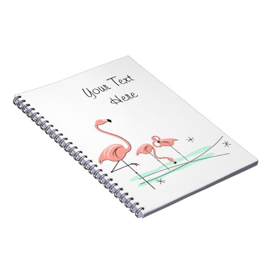 Flamingo Ocean Trio 4 Textheft Notizblock (Rechte Seite)