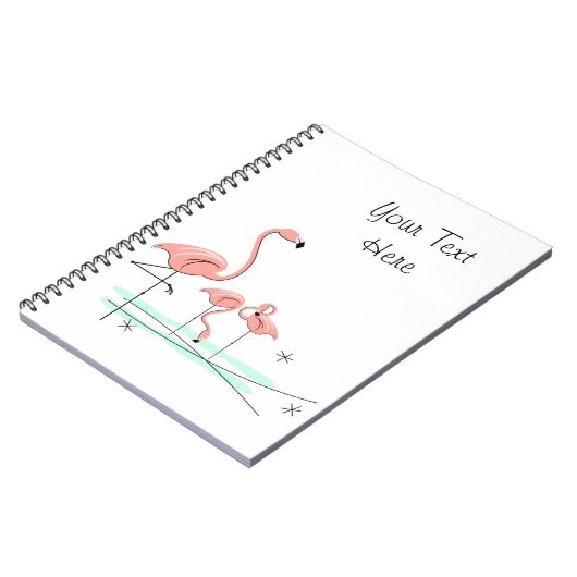 Flamingo Ocean Trio 4 Textheft Notizblock (Linke Seite)
