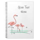 Flamingo Ocean Trio 4 Textheft Notizblock (Vorderseite)