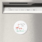 Flamingo Ocean Trio 4 Textmagnet Magnet (In Situ (Geschirrspüler))