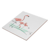 Flamingo Ocean Trio 4 tile Fliese (Seite)