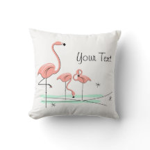 Flamingo Ocean Trio 4 'Your Text' Quadrat