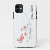 Flamingo Ocean Trio 'Name' iPhone 11 zäh Case-Mate iPhone Hülle (Rückseite)
