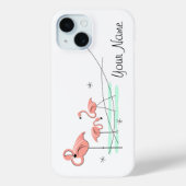 Flamingo Ocean Trio "Name" iPhone Fall Case-Mate iPhone Hülle (Rückseite)