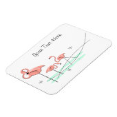 Flamingo Ocean Trio Text Magnet flexibel (Linke Seite)