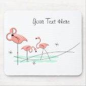 Flamingo Ocean Trio "Text" Mousepad (Vorne)