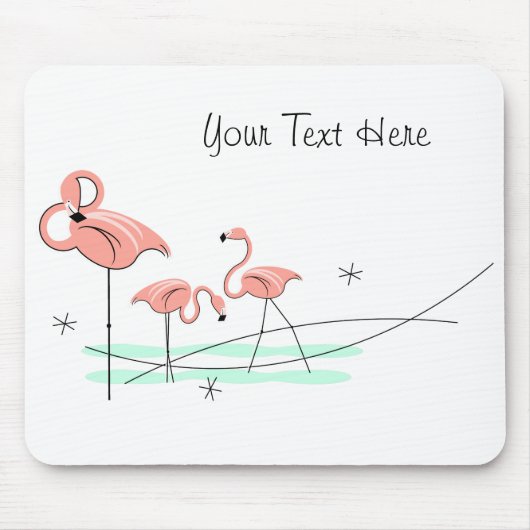 Flamingo Ocean Trio "Text" Mousepad (Vorne)