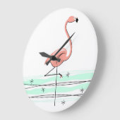 Flamingo Ocean Uhr rund (Winkel)